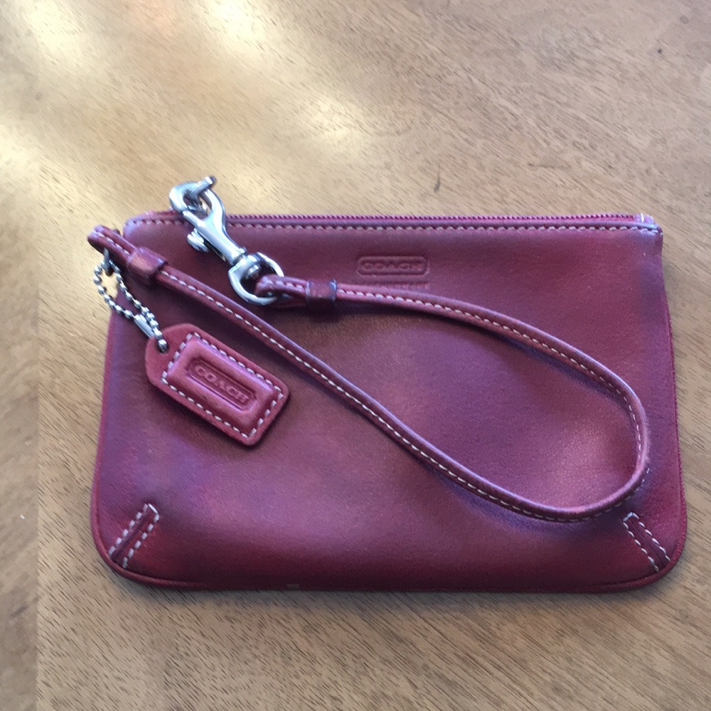Coach leather wristlet